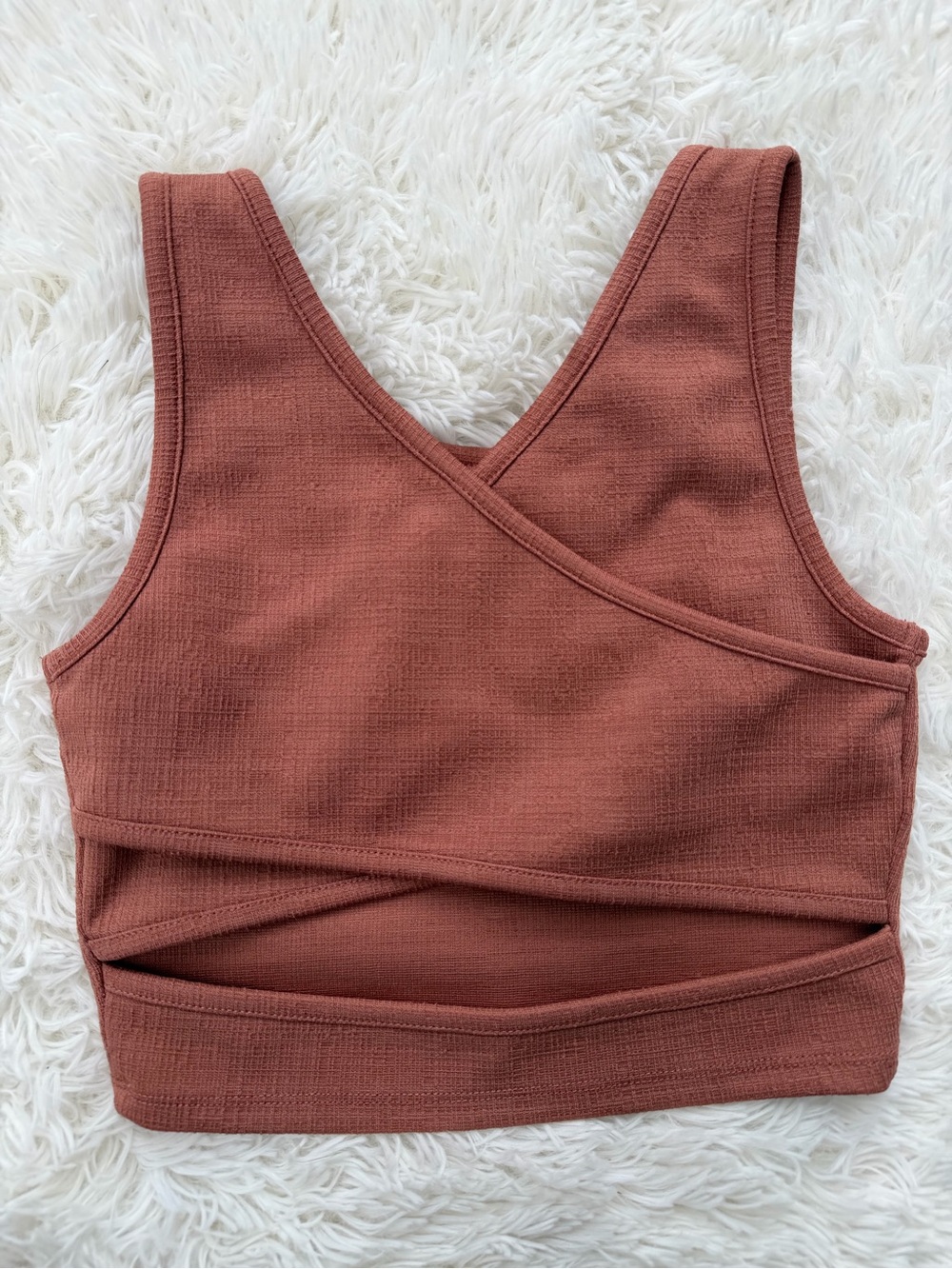 Roxy Rust Brown Scoop-Neck Cross-Back Juniors Crop Summer Tank Top XS